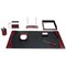Dacasso Burgundy Contemporary Leather 8-Piece Desk Set DF-7012 - alternate 1